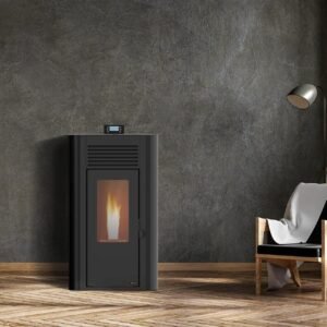Salamandra a pellets hidro FIRST 13 KW PRETA
